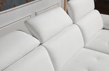 Christina Modern White Eco-Leather Sectional Sofa