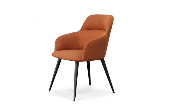 Modrest Scranton Modern Orange & Black Dining Chair
