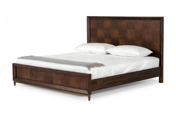 Modrest Shane Modern Acacia & Brass Bed