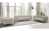 Divani Casa Sheila Transitional Beige Fabric Sofa Set