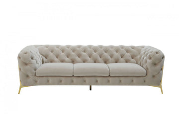 Divani Casa Sheila Transitional Beige Fabric Sofa