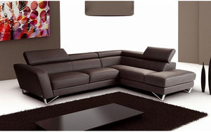 Sparta Brown Leather Sectional Sofa