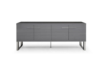Modrest Splendor Grey High Gloss Slatted Buffet