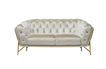 Divani Casa Stella Transitional Beige Velvet Loveseat