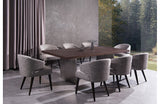 Modrest Carlton Modern Grey Fabric Dining Chair