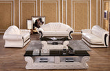 Miriam Classic Cream Leather Sofa Set