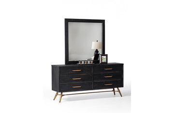 Nova Domus Tabitha Modern Dark Brown Recycled Pine Mirror