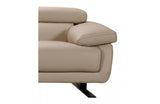 Veronica Modern Taupe Leather Sectional Sofa