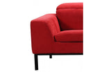 Jazmine Modern Red Fabric Sectional Sofa
