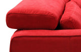 Jazmine Modern Red Fabric Sectional Sofa