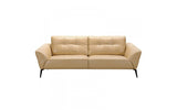 Divani Casa Forge 3 Piece Modern Beige Leather Sofa Set