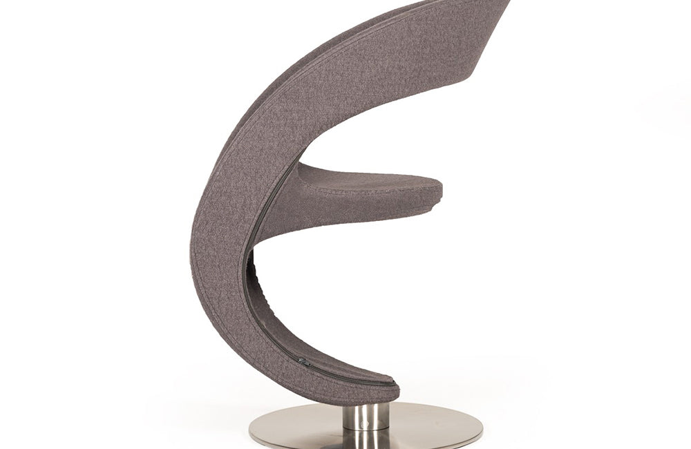 Modrest Alya Modern Grey Fabric Lounge Chair