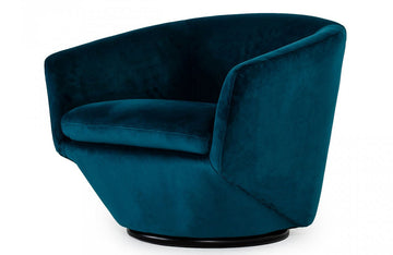 Divani Casa Tyson - Modern Dark Teal Fabric Accent Chair