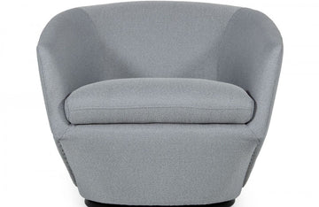 Divani Casa Tyson Modern Grey Fabric Accent Chair