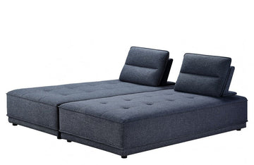 Divani Casa Glendale Modern Blue Fabric Modular Sectional Sofa