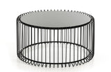 Modrest Beacon Contemporary Black Round Coffee Table