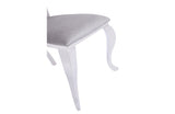 Modrest Bonnie Modern Grey Velvet & Stainless Steel Dining Chair (Set of 2)
