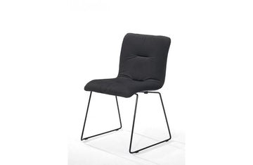 Modrest Yannis Modern Dark Grey Fabric Dining Chair (Set of 2)
