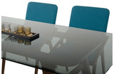Zeppelin Modern Blue Dining Chair (Set of 2)